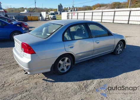 2004 Honda Civic Ex из США, поврежденный, VIN 2HGES26764H532002